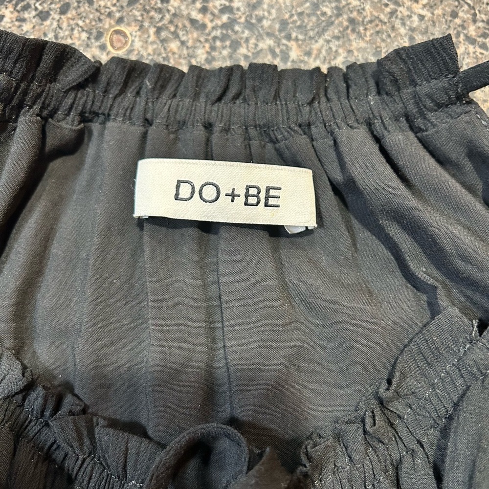 Do+Be Elegant Black Ruffled Top - image 2